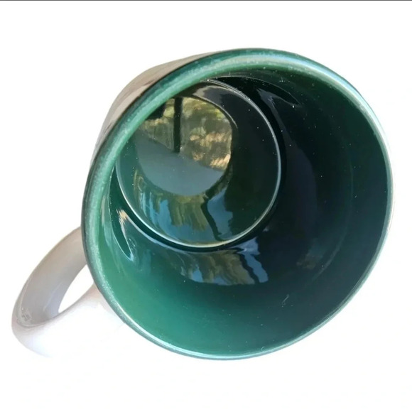 Vintage 1994 Potpourri Designs Golfing Mug Cup Christmas Santa Holiday Green - Picture 5 of 6